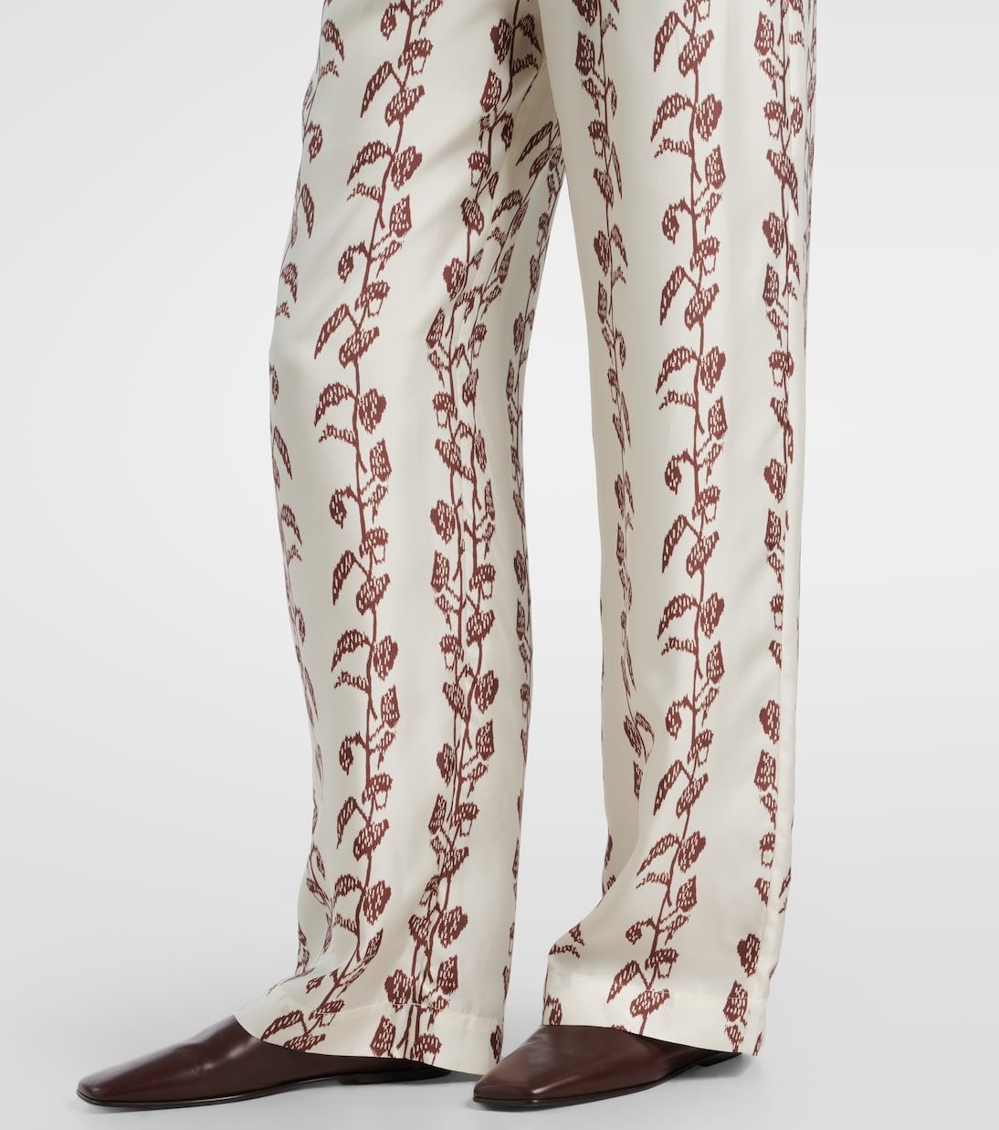 Weite Hose Aurelia aus Seiden-Twill | Asceno