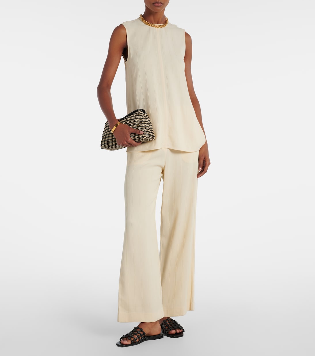 Woven leather slides | Toteme