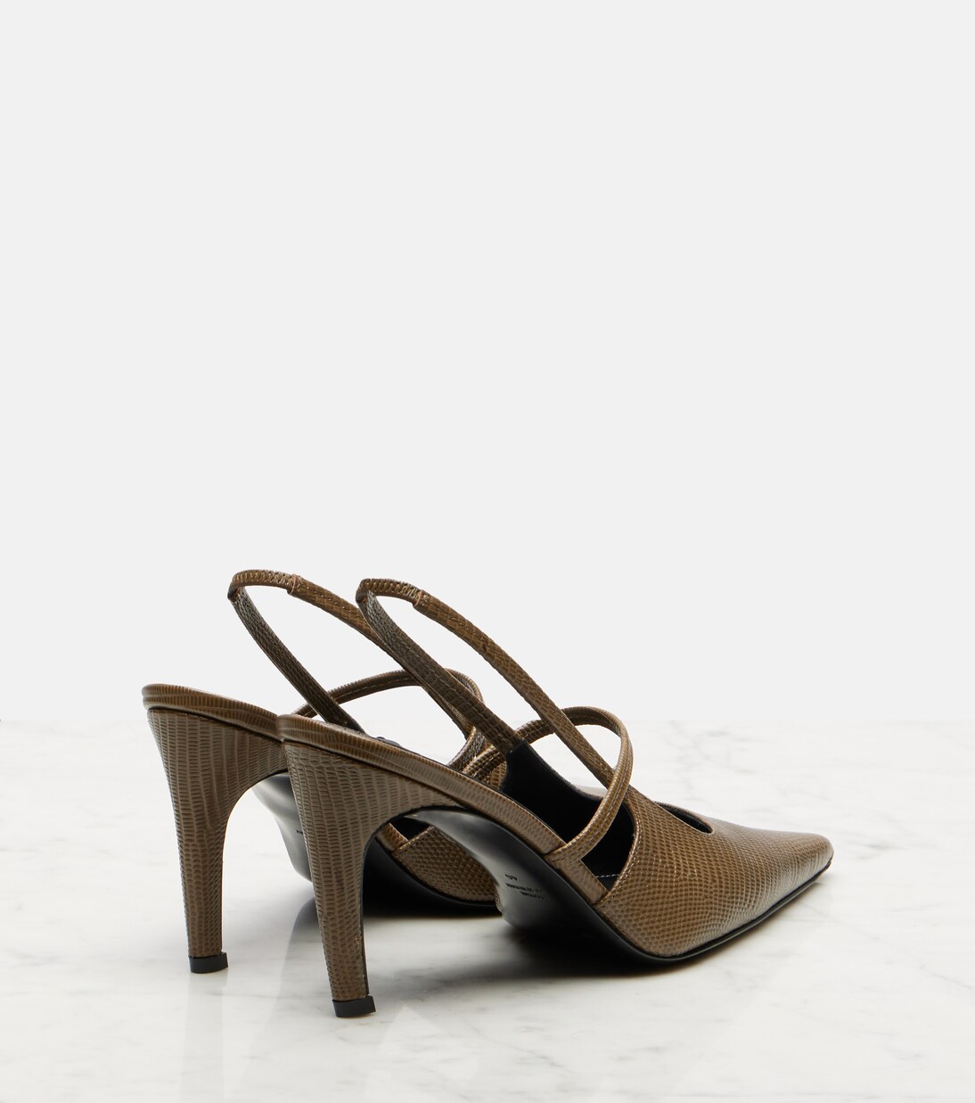 85 lizard-effect leather slingback pumps | Toteme