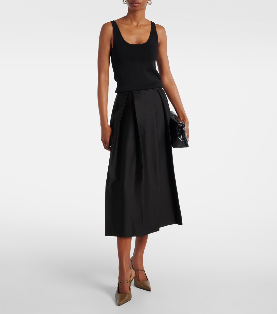 85 lizard-effect leather slingback pumps | Toteme