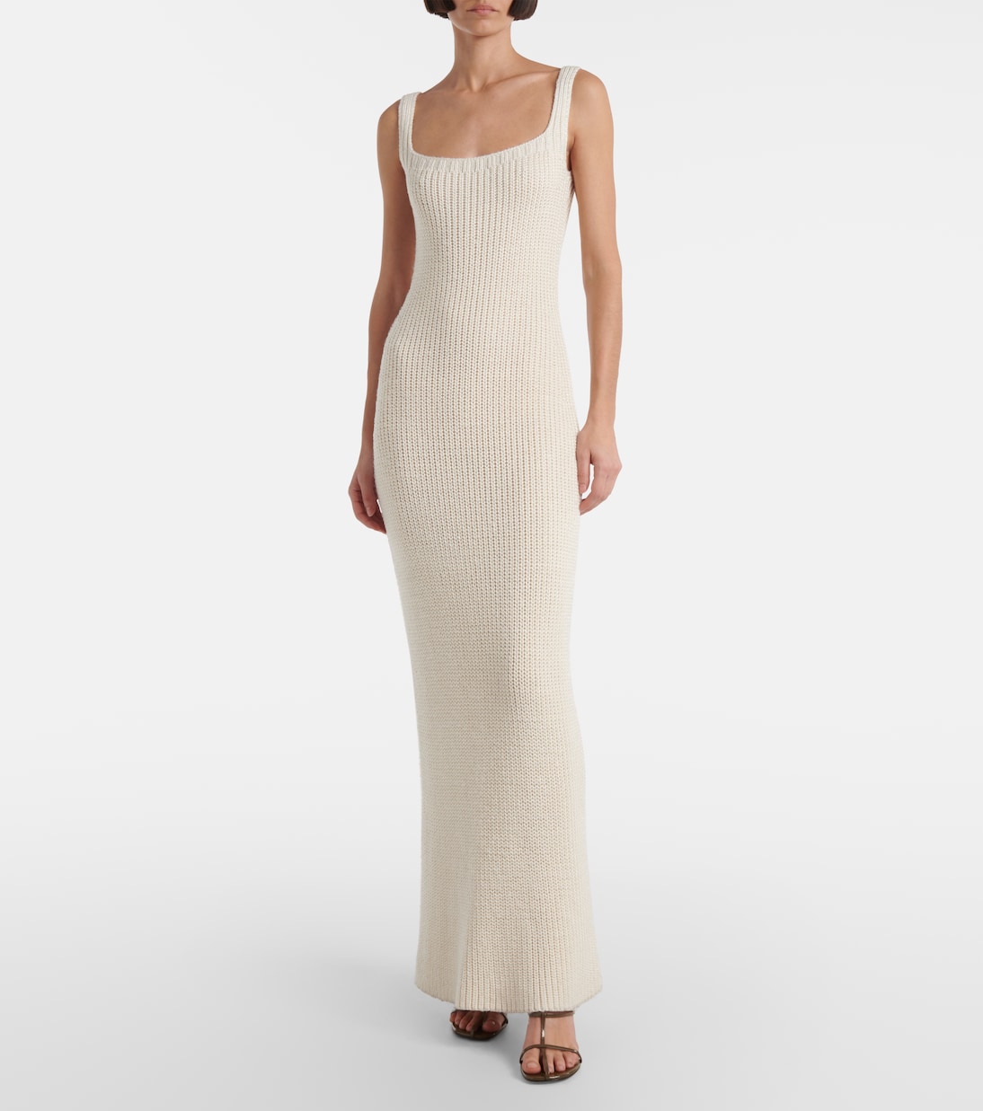 Abito lungo Lex in seta a coste | Khaite