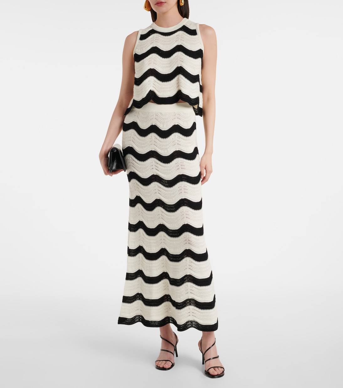 Chevron cotton crochet crop top | La DoubleJ