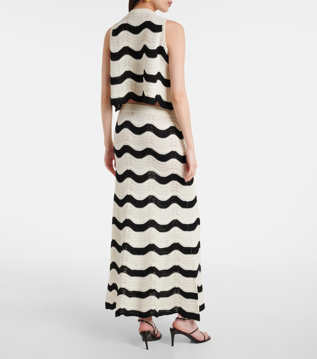 Chevron cotton crochet crop top | La DoubleJ