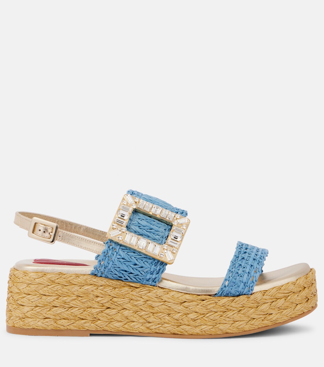 Espa 60 raffia platform slingback sandals | Roger Vivier
