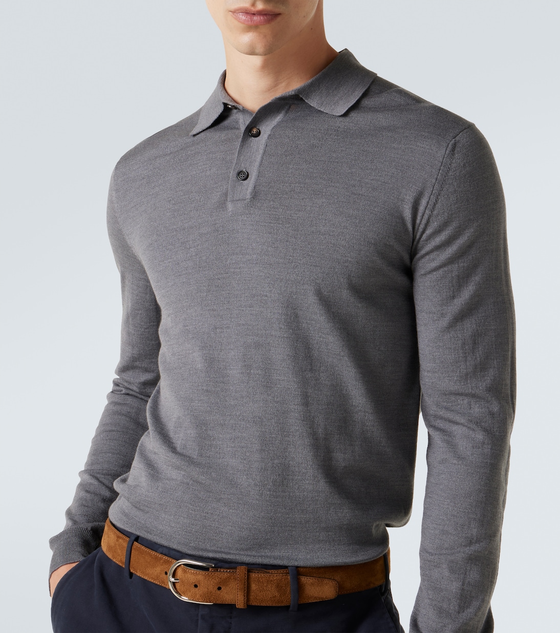 Wool-blend polo shirt | Slowear