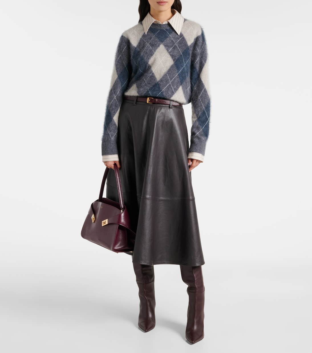 Margy argyle cashmere sweater | Lisa Yang