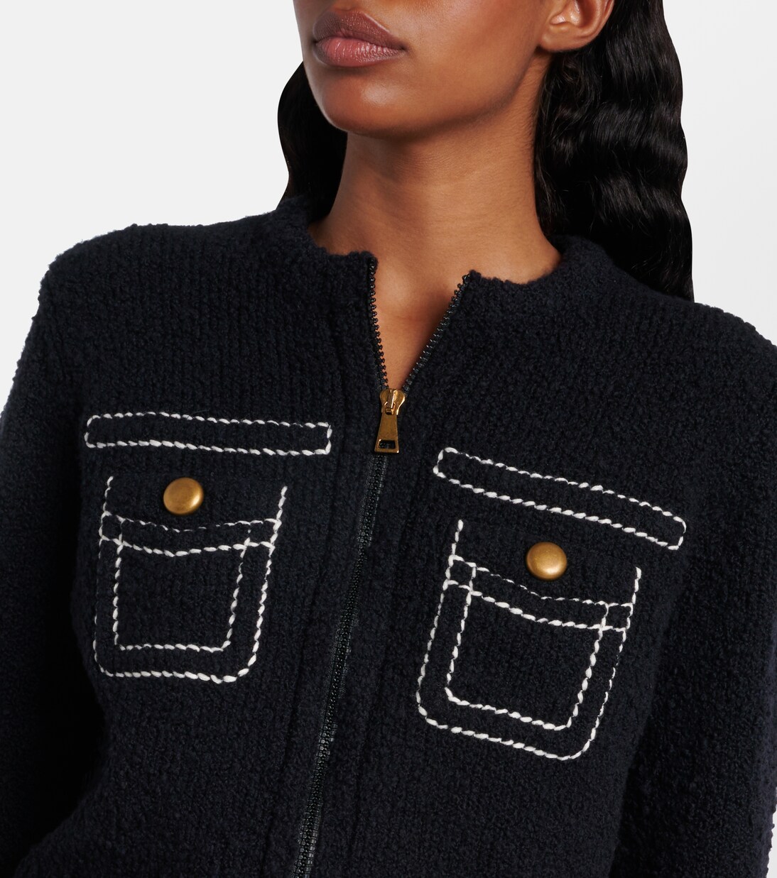 Wool-blend bouclé down jacket | Moncler