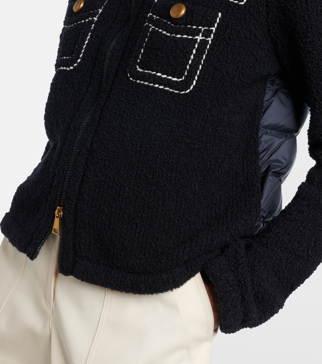 Wool-blend bouclé down jacket | Moncler