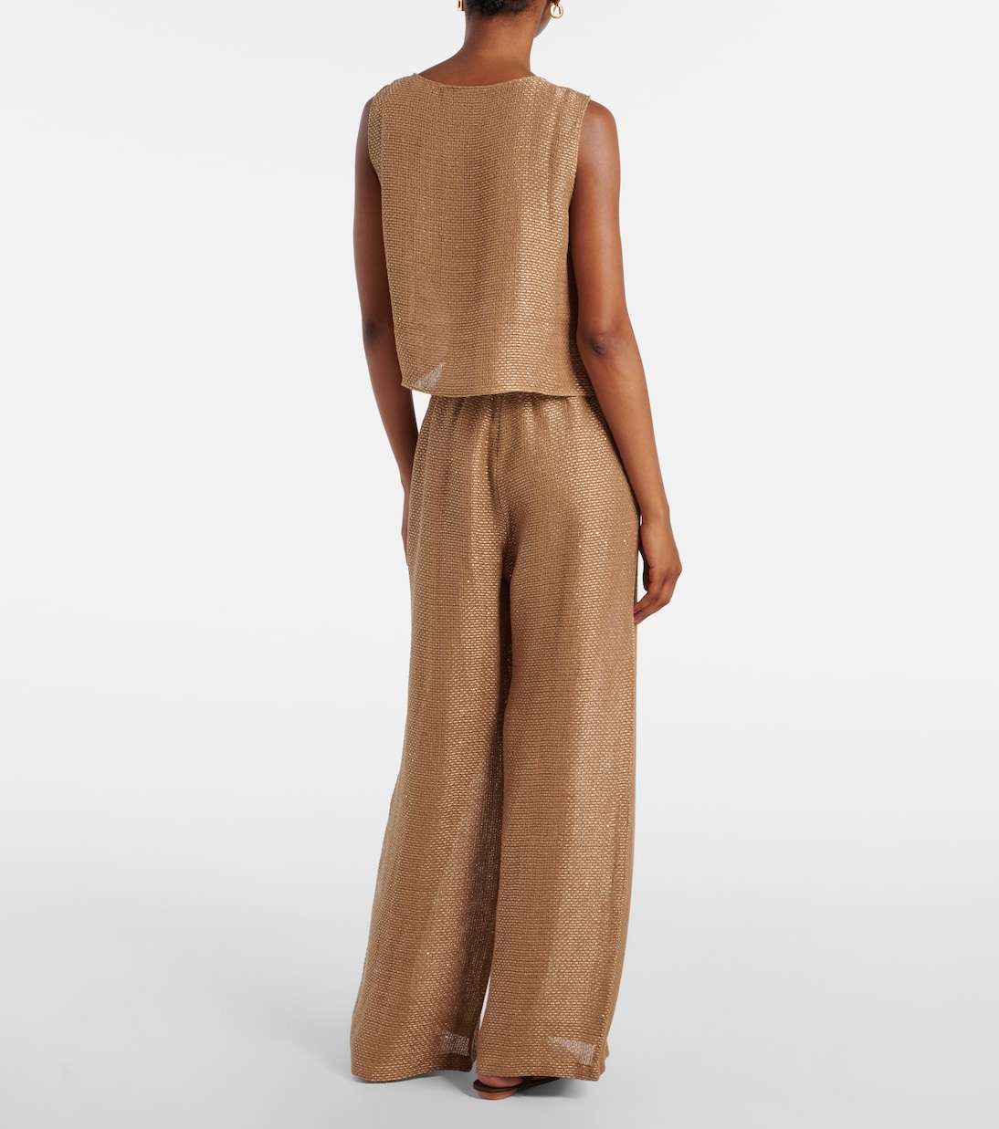 Stella sequined cropped tank top | Leset