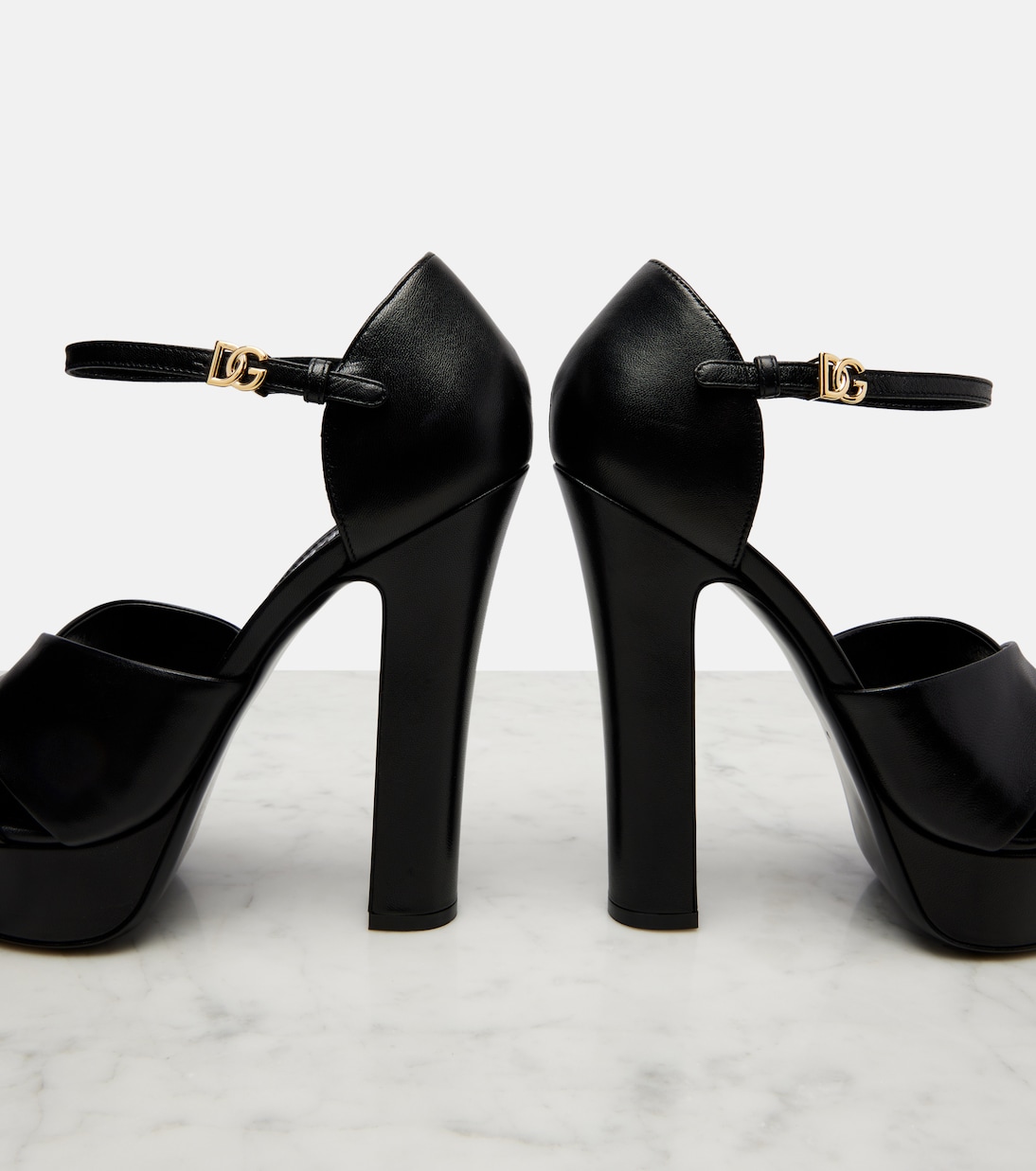 Leather platform sandals | Dolce&Gabbana