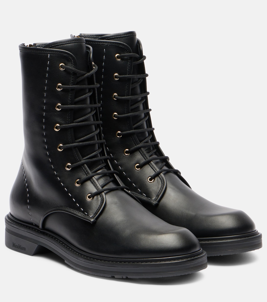 Urbancombat leather combat boots | Max Mara