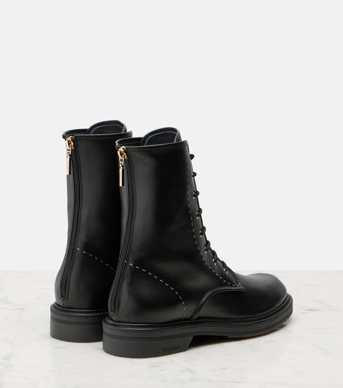 Urbancombat leather combat boots | Max Mara