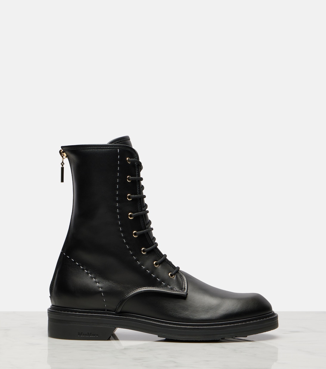 Urbancombat leather combat boots | Max Mara