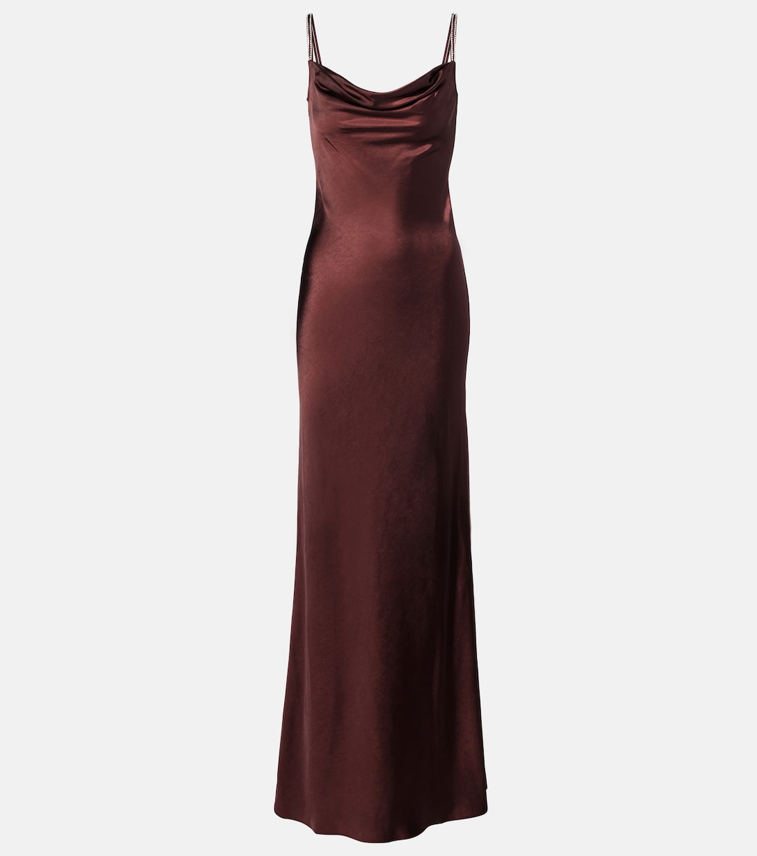 Robe aus Satin mit Kristallen | Self-Portrait