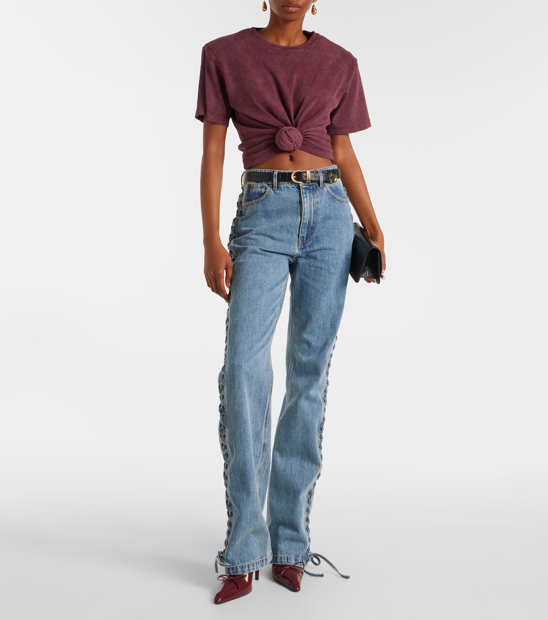 Jeans rectos con cordones | Rotate