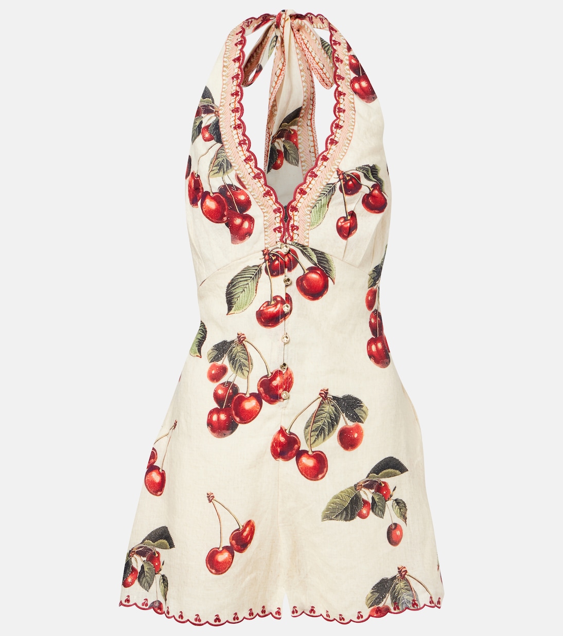 Playsuit Notes From The Road aus Leinen | Camilla