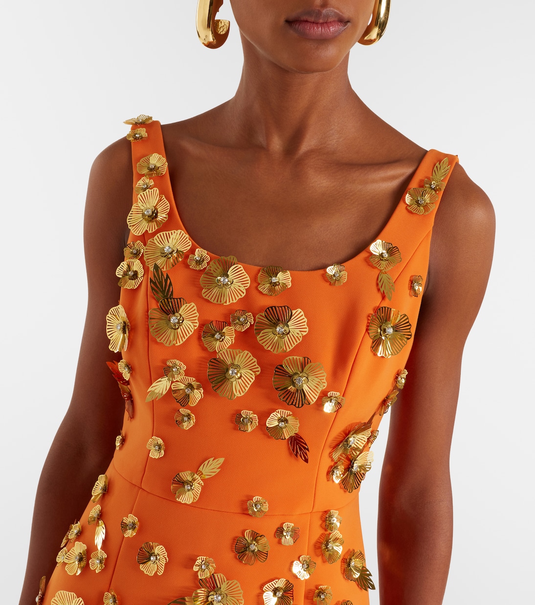Floral-appliqué cocktail dress | Carolina Herrera