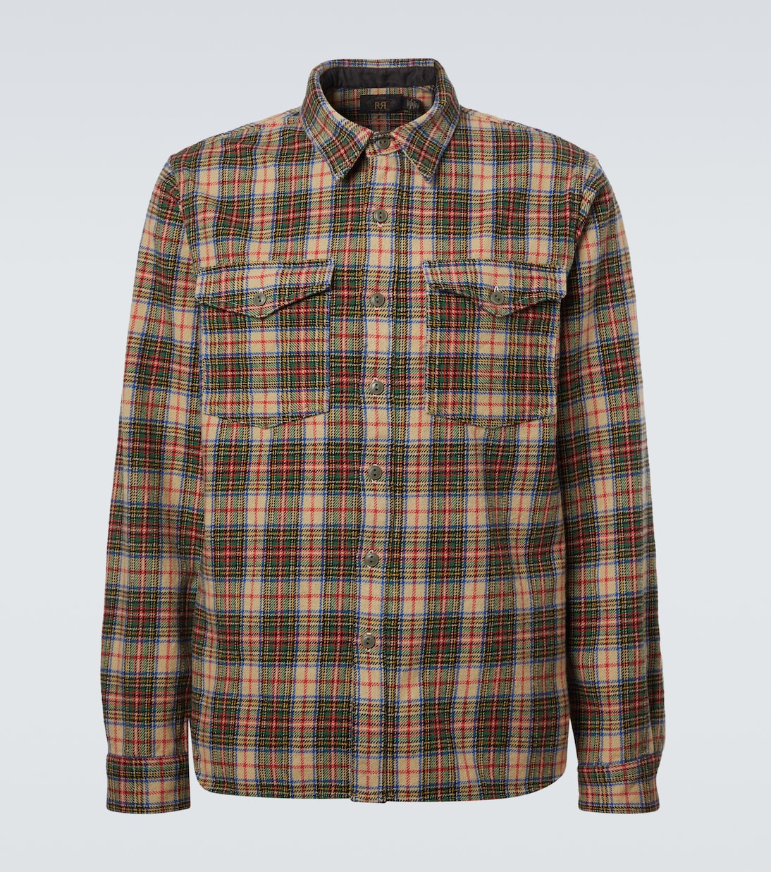 Plaid wool and cotton-blend twill shirt | RRL