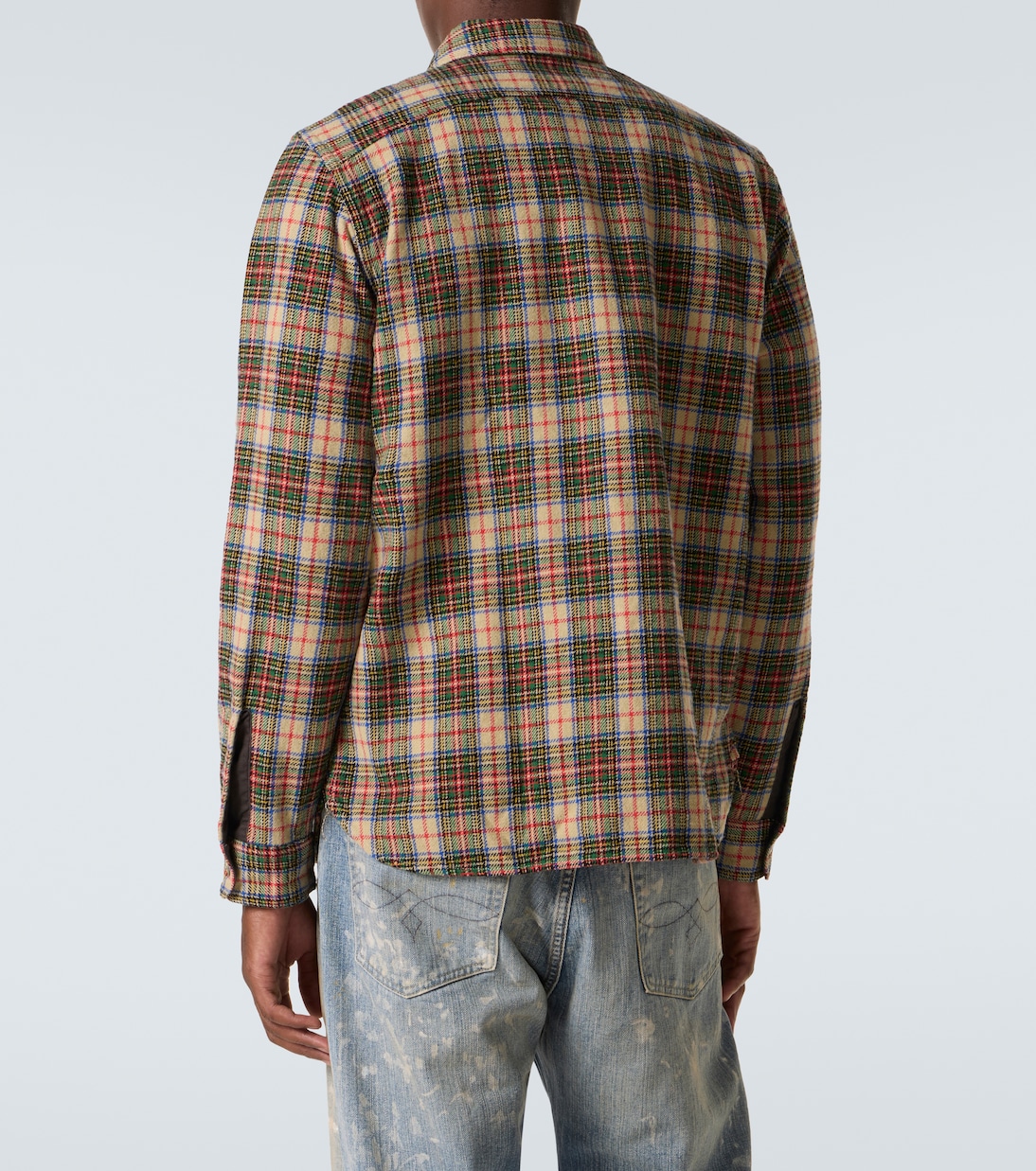 Plaid wool and cotton-blend twill shirt | RRL