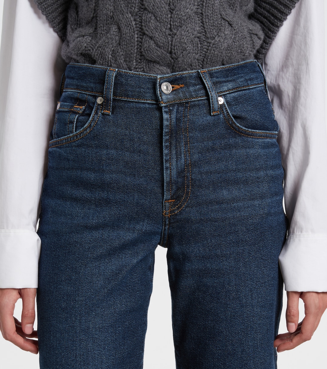 Mid-Rise Straight Jeans Stovepipe Straight | 7 For All Mankind