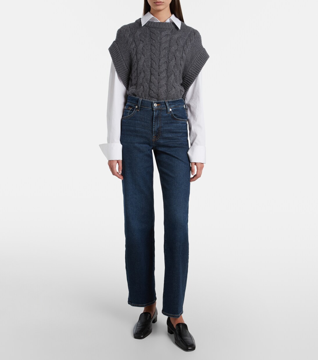 Mid-Rise Straight Jeans Stovepipe Straight | 7 For All Mankind