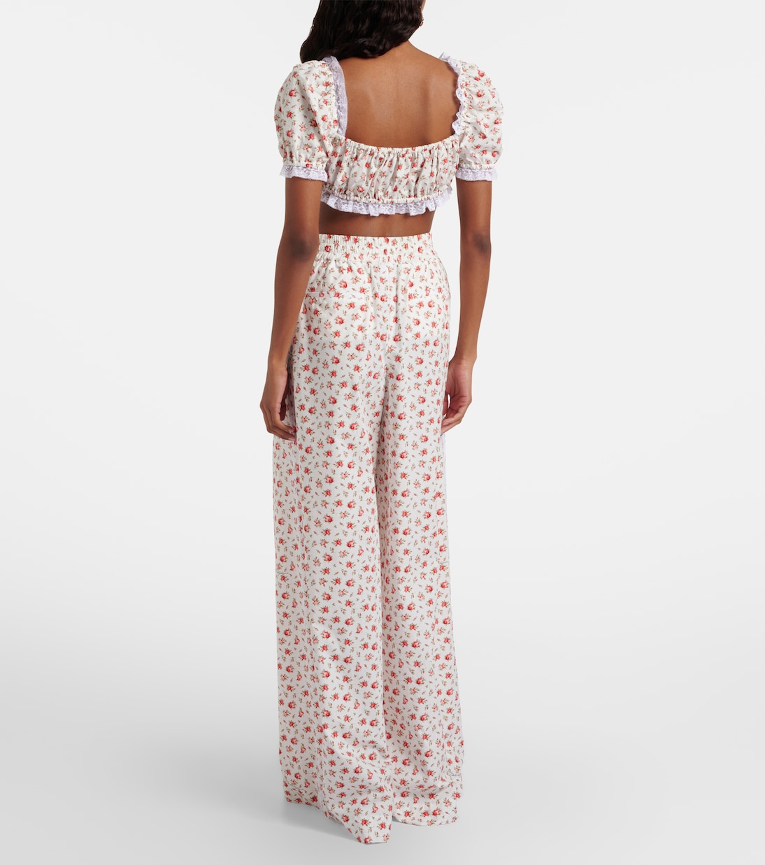 Pantalon ample en popeline de coton mélangé | Dolce&Gabbana