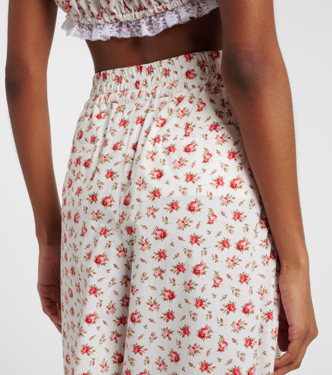 Pantalon ample en popeline de coton mélangé | Dolce&Gabbana