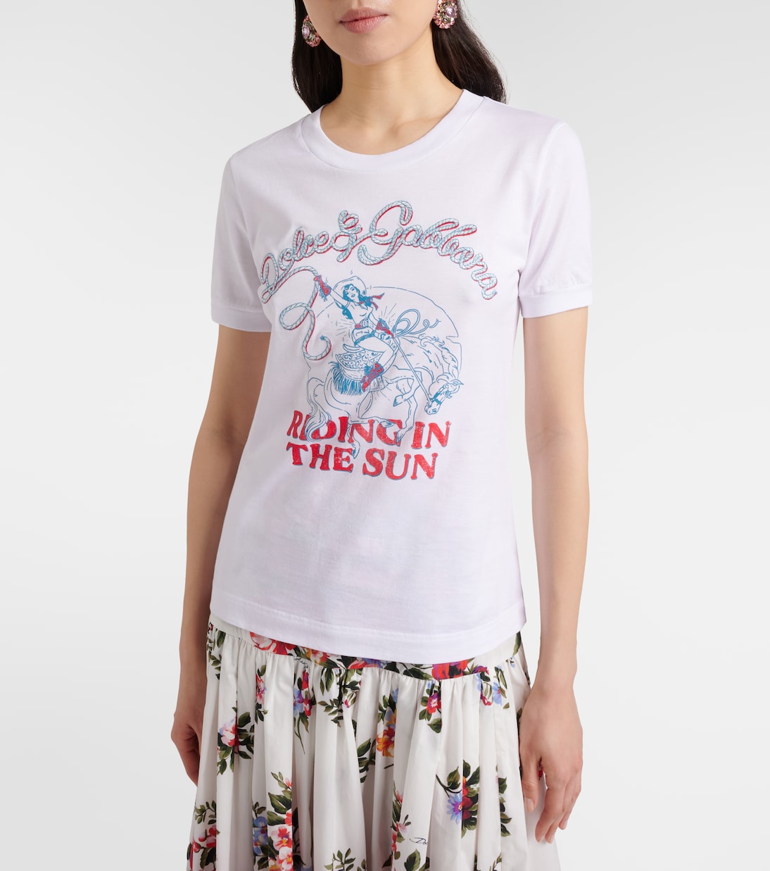 Printed cotton jersey T-shirt | Dolce&Gabbana