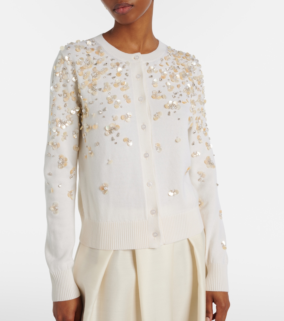 Bestickter Cardigan aus Schurwolle | Oscar de la Renta