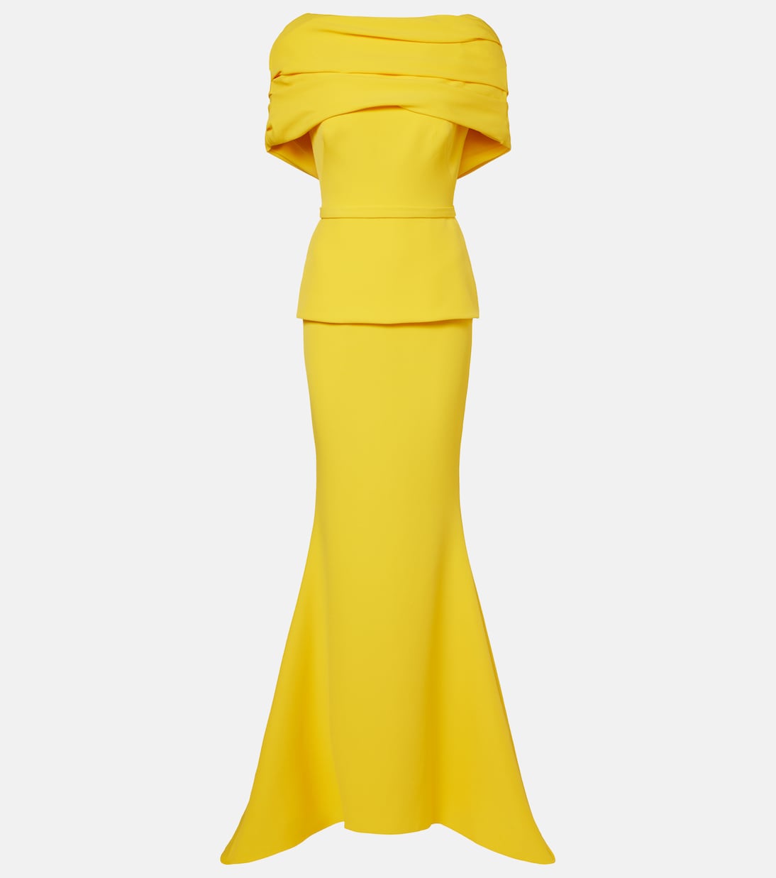 Loura off-shoulder crêpe gown | Safiyaa