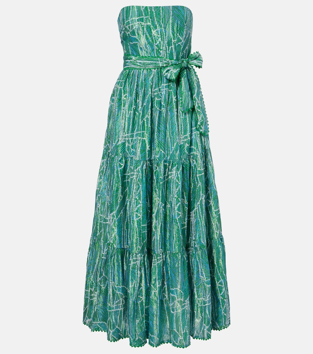 Robe longue Thelma imprimée en coton mélangé | Poupette St Barth