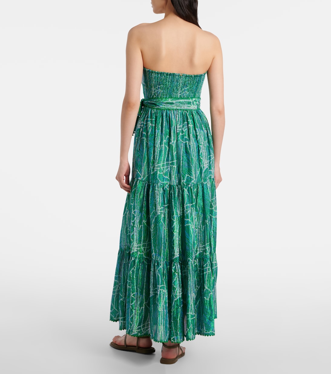 Robe longue Thelma imprimée en coton mélangé | Poupette St Barth