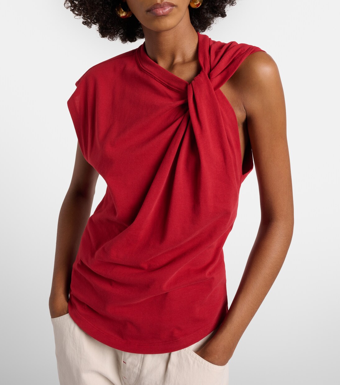 Naydagz draped cotton jersey top | Isabel Marant