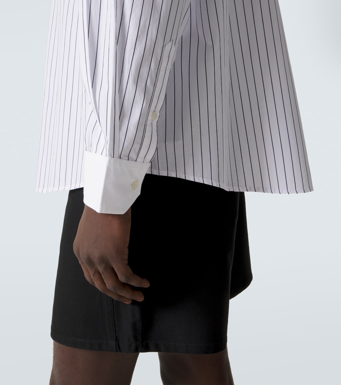 Pinstripe cotton poplin shirt | Bode