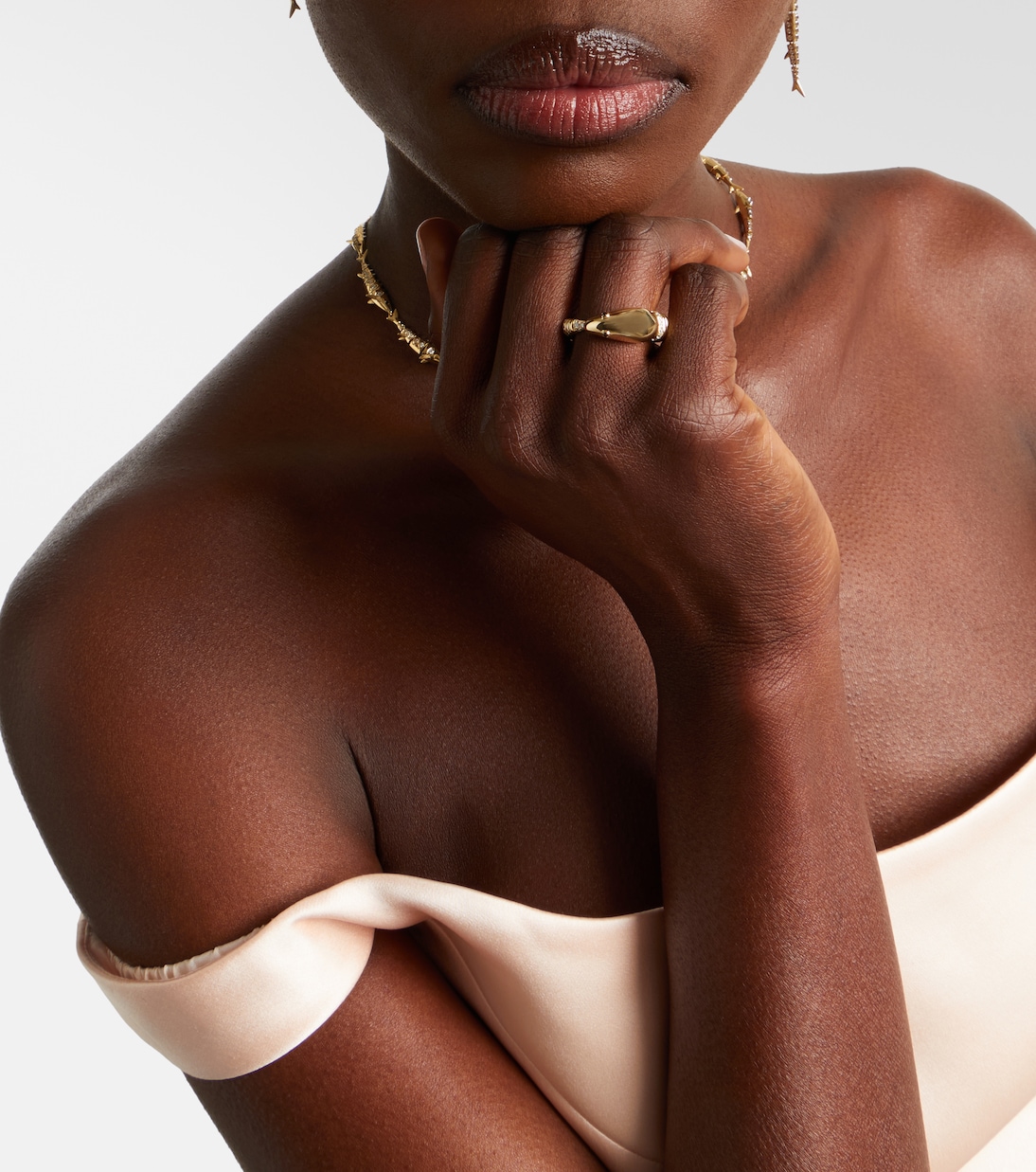 Écrevisse 9kt gold ring with diamonds | Yvonne Léon