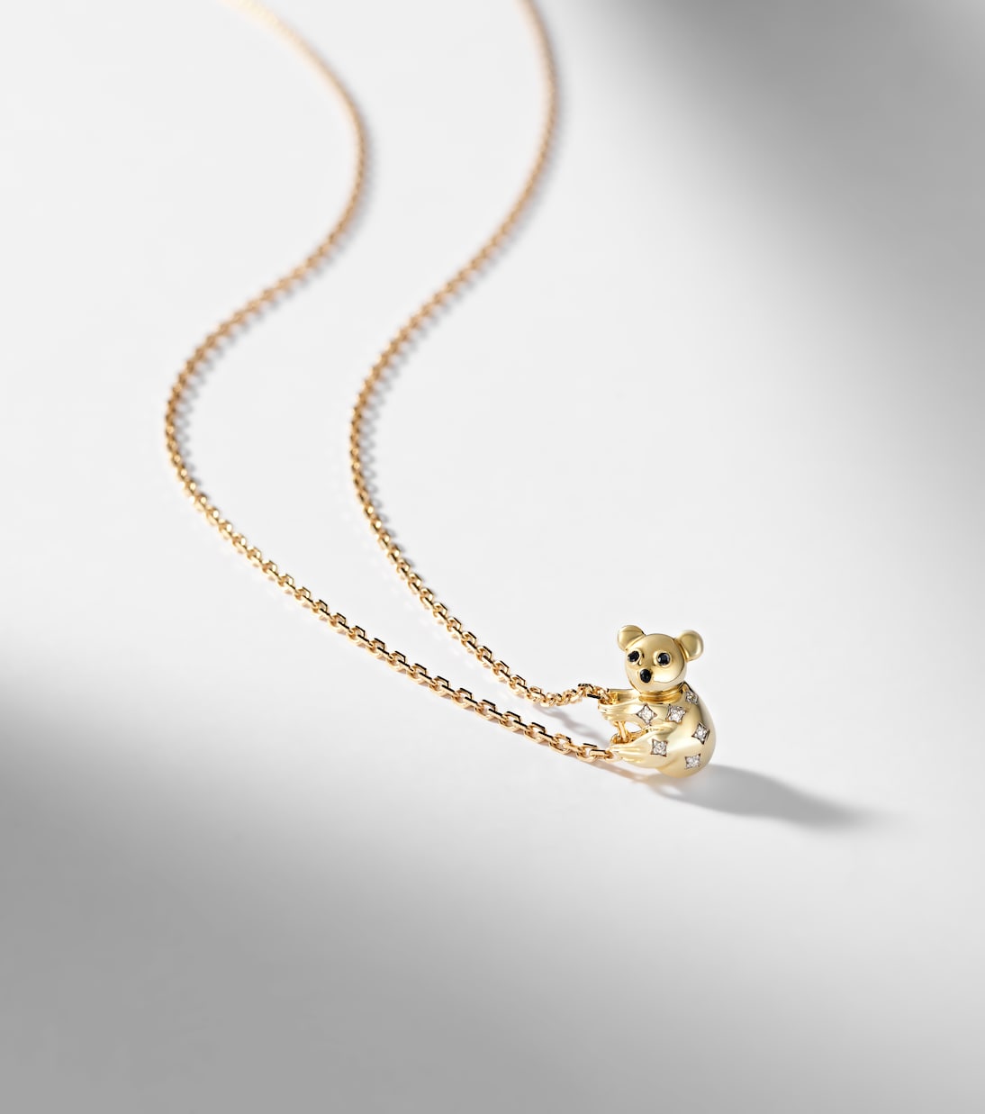 Koala 18kt gold necklace with diamonds and enamel | Yvonne Léon