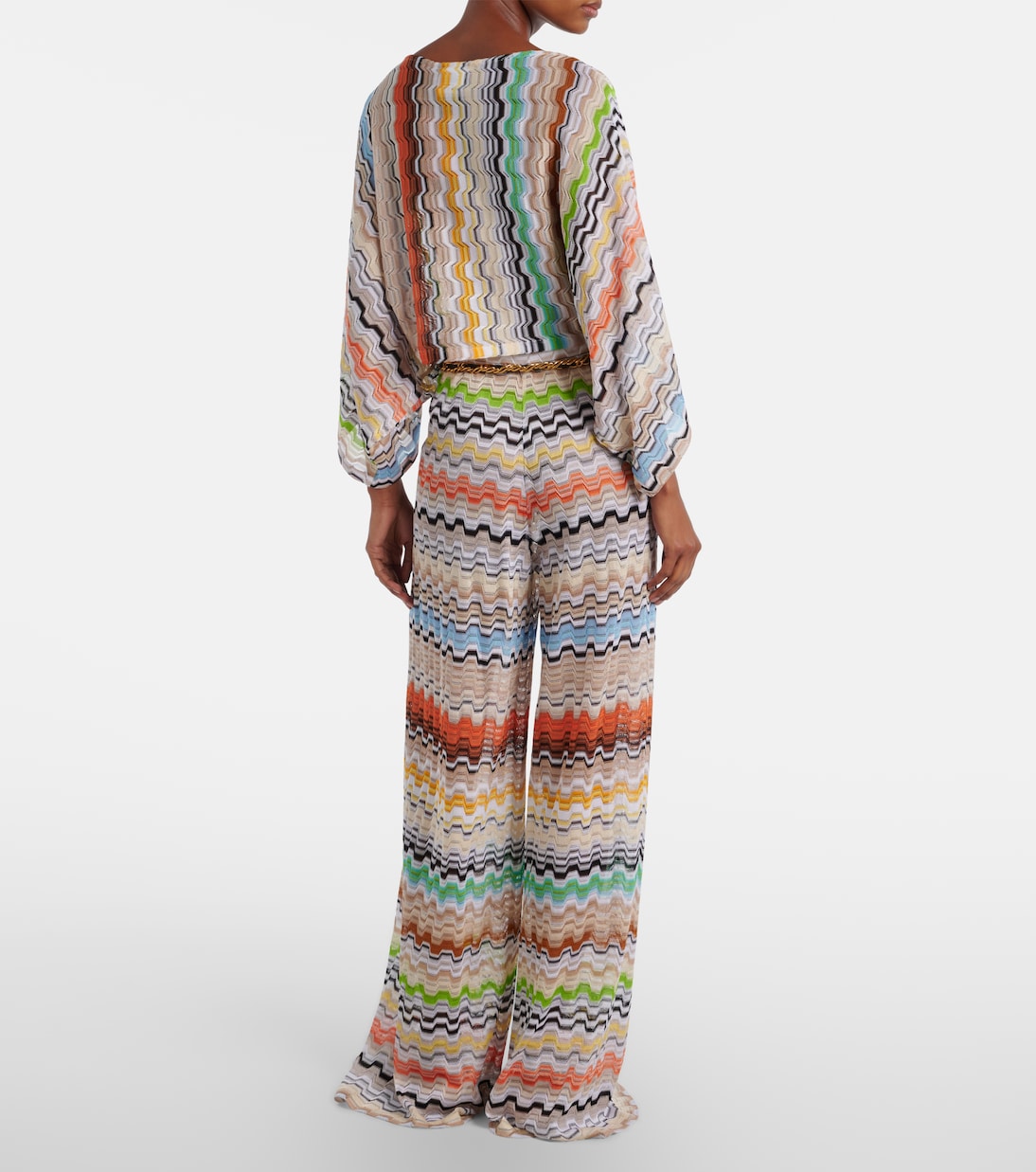Zig Zag high-rise wide-leg pants | Missoni