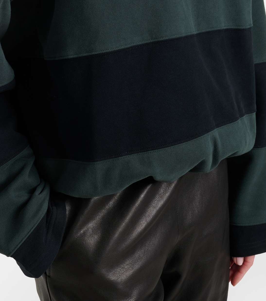 Polo oversized de jersey algodón a rayas | Acne Studios