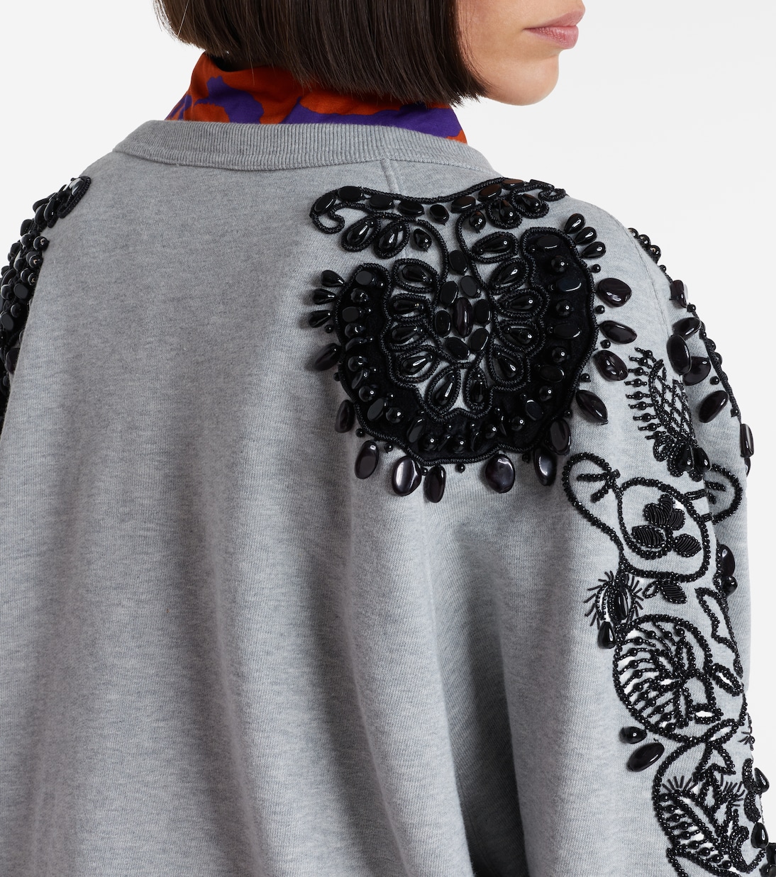Embellished cotton jersey sweatshirt | Dries Van Noten