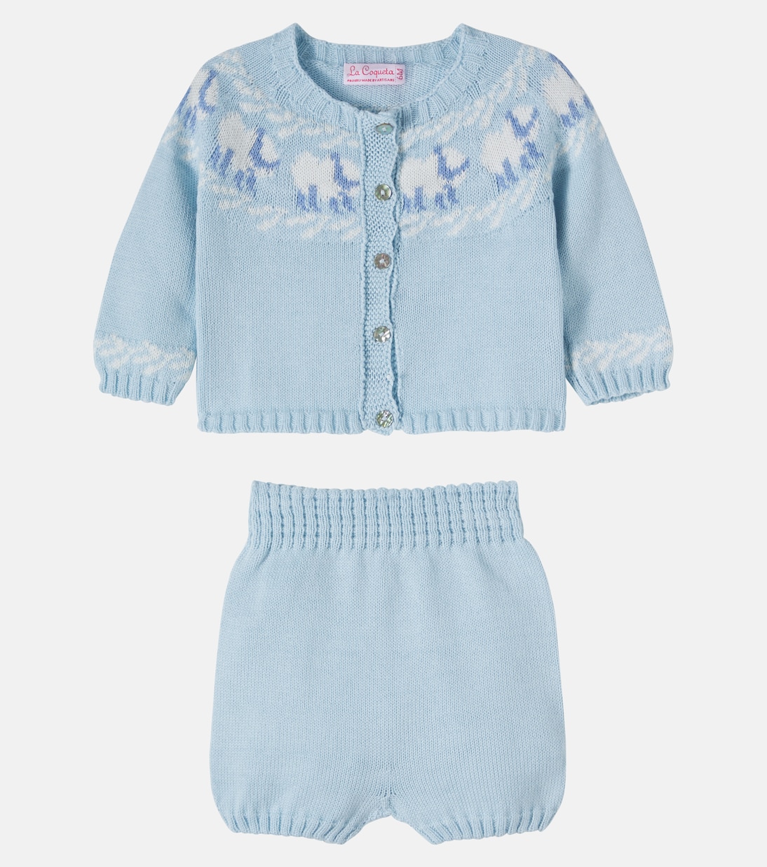 Baby Cordero cardigan and shorts set | La Coqueta