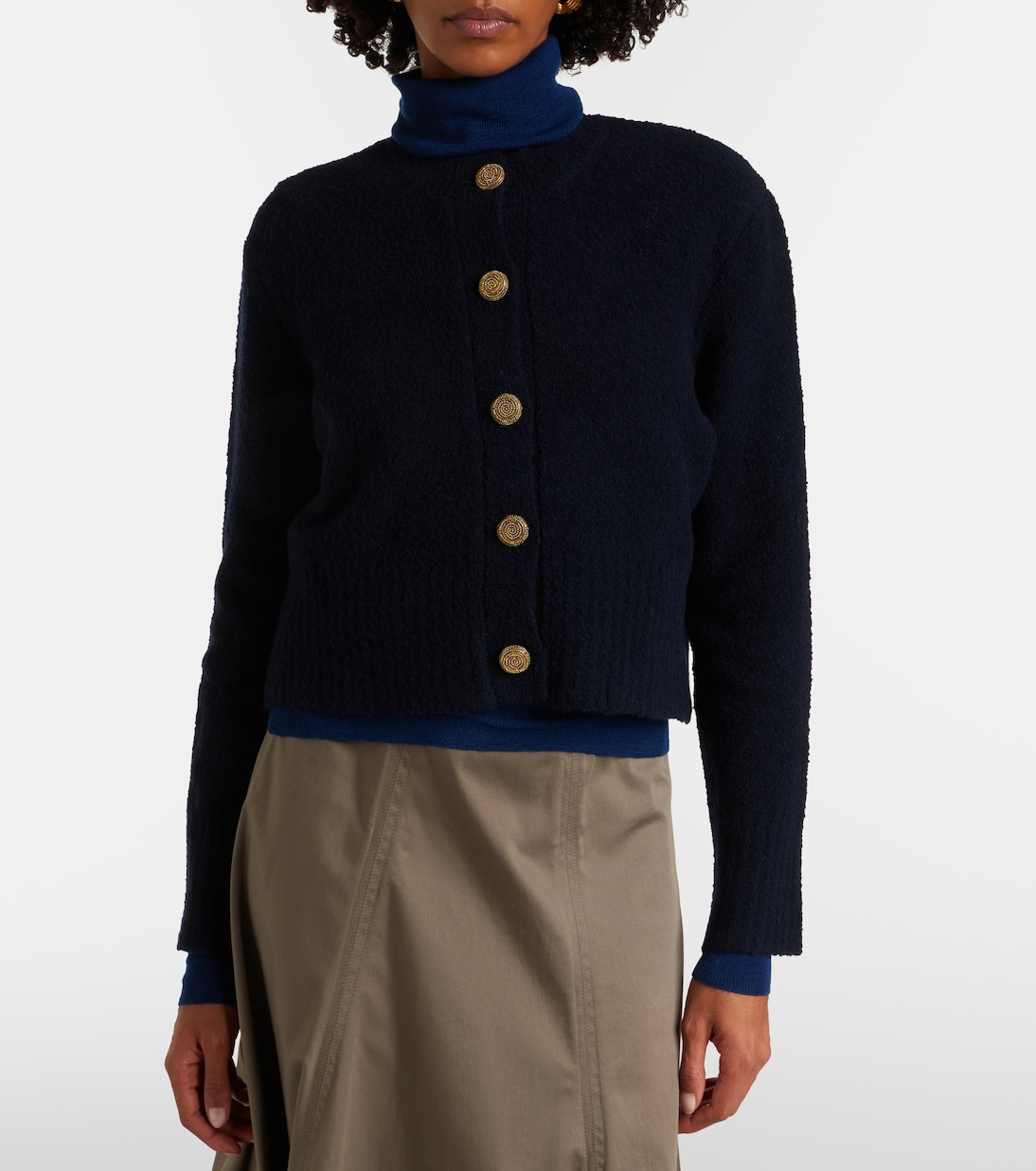 Cárdigan cropped Harris en mezcla de lana | Altuzarra