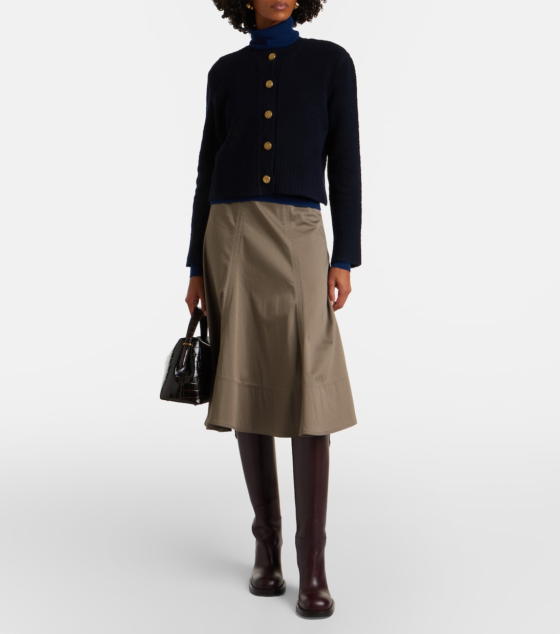 Cárdigan cropped Harris en mezcla de lana | Altuzarra