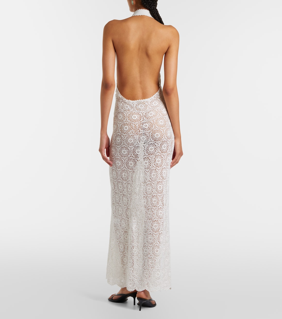 Eddie crochet halterneck cotton maxi dress | Nili Lotan