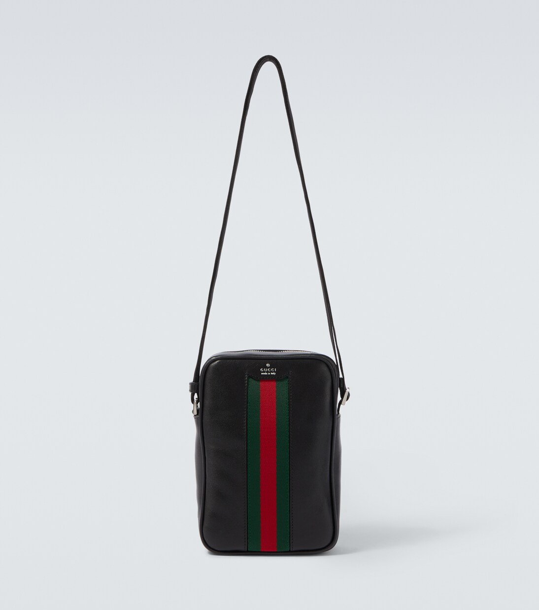 Web Trademark Mini leather crossbody bag | Gucci