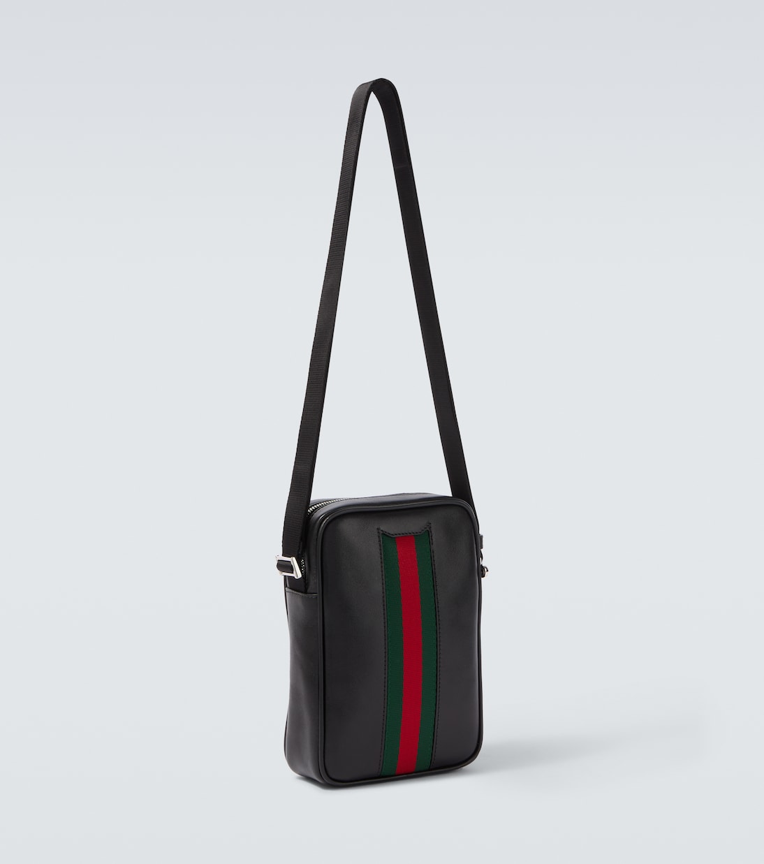 Web Trademark Mini leather crossbody bag | Gucci