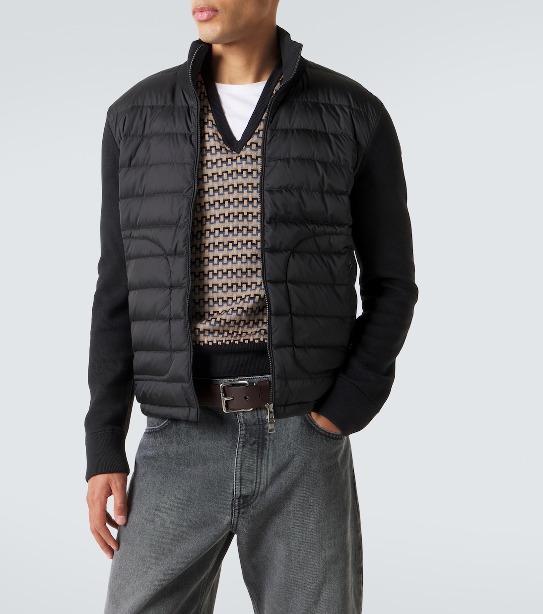 Daunenjacke Tricot mit Strick | Moncler
