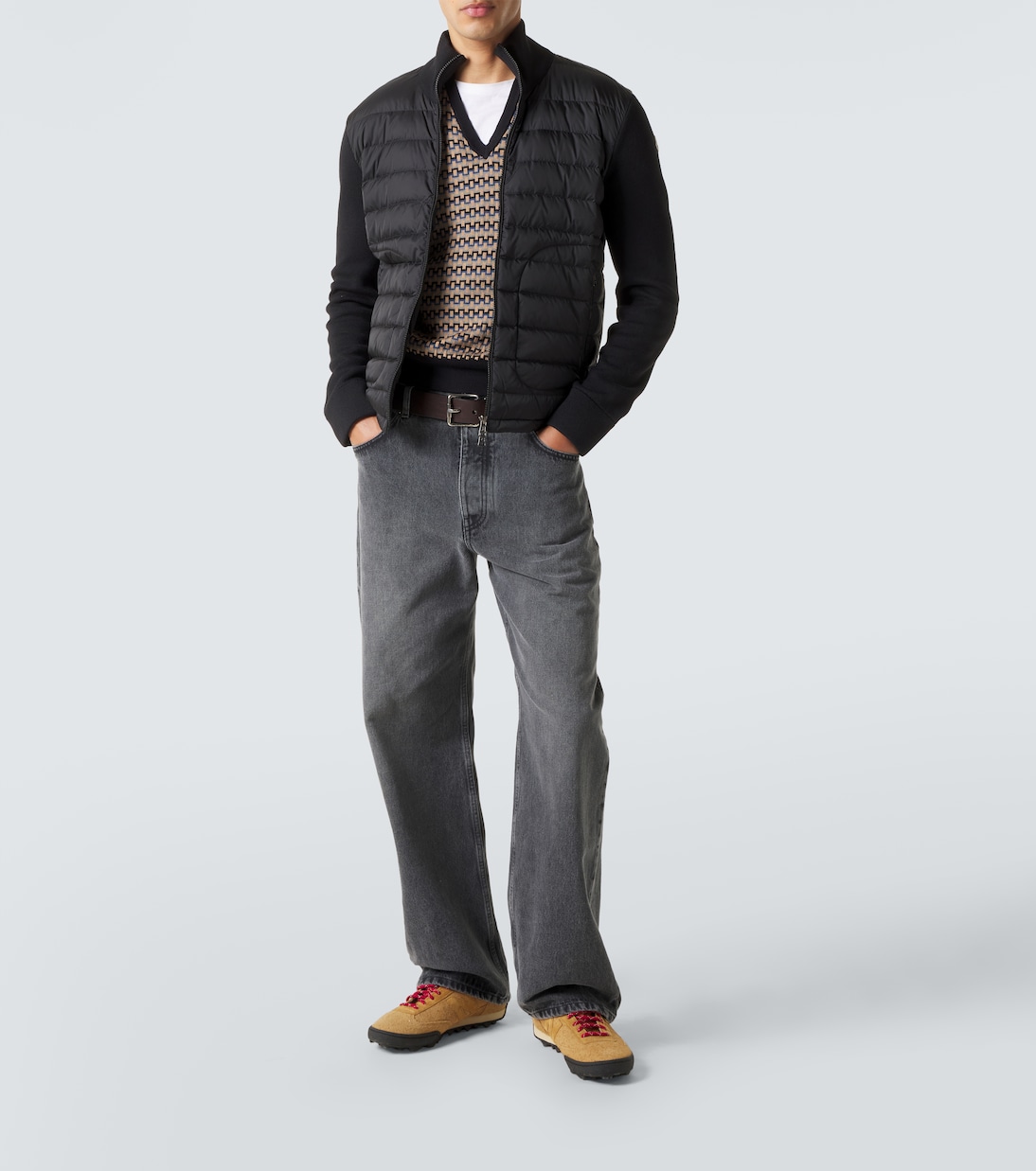 Daunenjacke Tricot mit Strick | Moncler