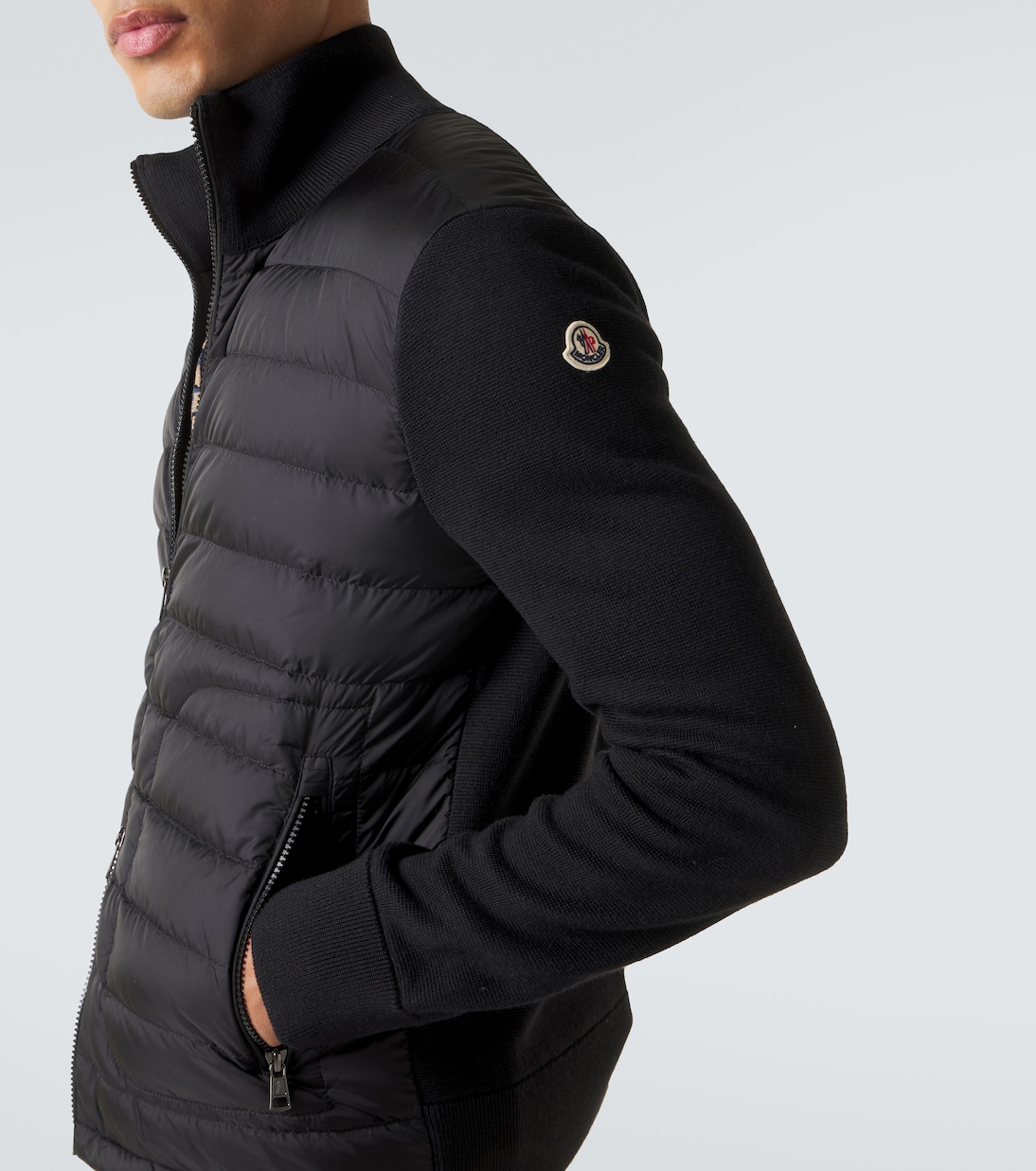 Daunenjacke Tricot mit Strick | Moncler