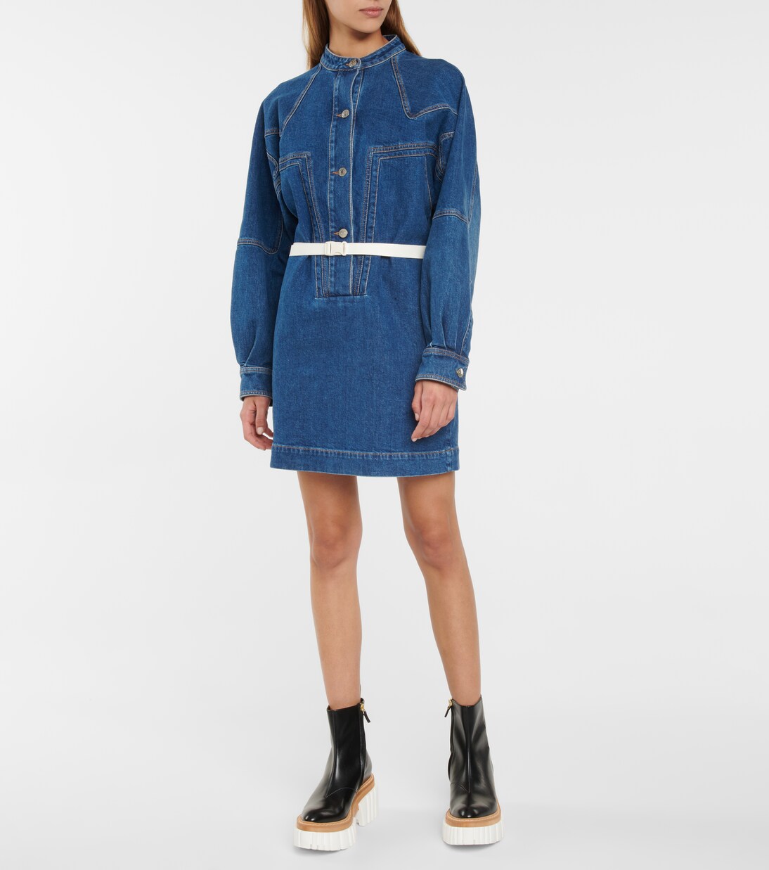 Denim shirt minidress | Stella McCartney