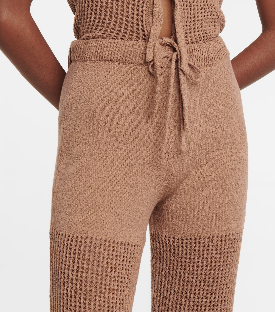 Pantalon évasé Kaela en crochet | Nanushka